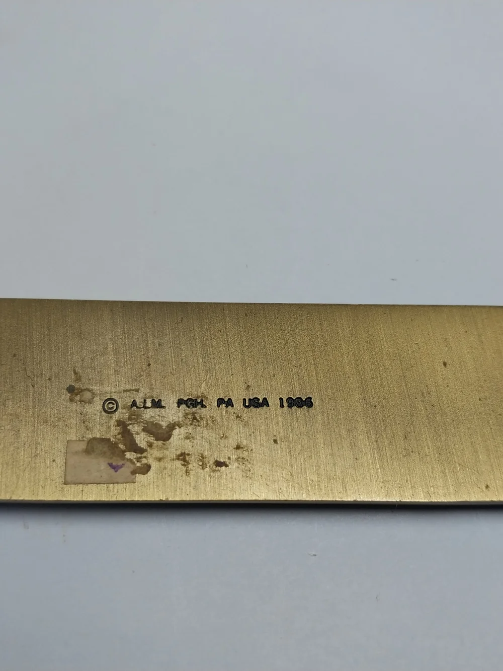 Vintage 1986 Brass M. Hohner Marine Band Harmonica Collectible Keychain USA